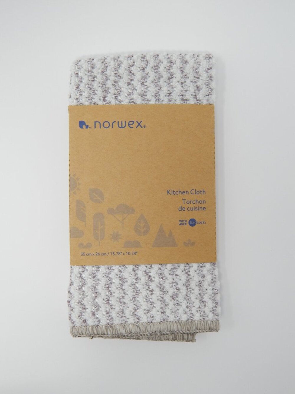 Norwex Diamond Textured Kitchen Cloth - Heathered Oatmeal - ( 13.78″ × 10.24" )